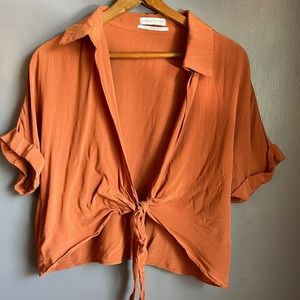 Urban outfitters tie blouse